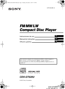 Manual de uso Sony CDX-GT620U Radio para coche