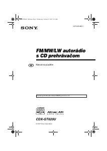 Návod Sony CDX-GT620U Autorádio