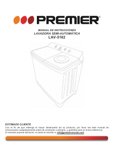 Manual de uso Premier LAV-5162 Lavadora