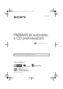 Návod Sony CDX-GT650UI Autorádio