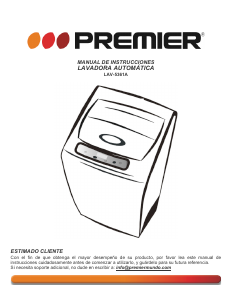 Manual de uso Premier LAV-5361A Lavadora