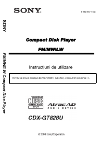 Manual Sony CDX-GT828U Player auto