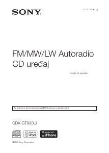 Priručnik Sony CDX-GT930UI Radioprijamnik za automobil