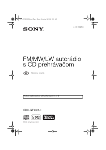 Návod Sony CDX-GT930UI Autorádio
