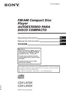 Manual de uso Sony CDX-L450X Radio para coche