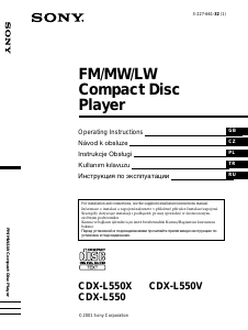 Manuál Sony CDX-L550V Autorádio