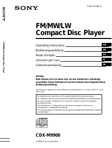 Manuale Sony CDX-M9900 Autoradio