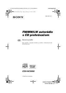 Návod Sony CDX-NC9950 Autorádio