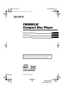 Käyttöohje Sony CDX-NC9950 Autoradio