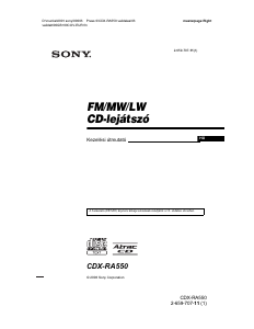 Használati útmutató Sony CDX-RA550 Autórádió