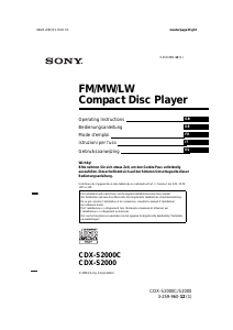 Manuale Sony CDX-S2000 Autoradio