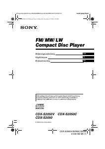 Käyttöohje Sony CDX-S2050 Autoradio