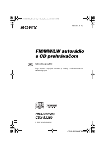 Návod Sony CDX-S2250S Autorádio