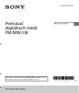 Návod Sony DSX-A200UI Autorádio