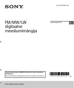 Kasutusjuhend Sony DSX-A200UI Autoraadio