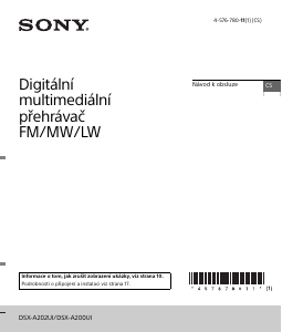 Manuál Sony DSX-A202UI Autorádio