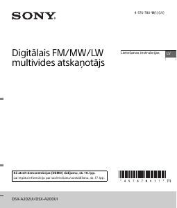 Rokasgrāmata Sony DSX-A202UI Automašīnas radio iekārta