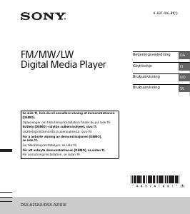Käyttöohje Sony DSX-A210UI Autoradio