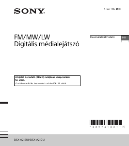 Használati útmutató Sony DSX-A210UI Autórádió