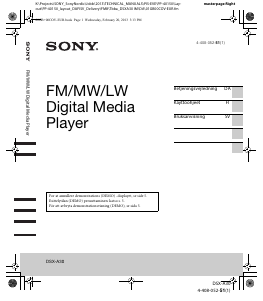 Käyttöohje Sony DSX-A300DAB Autoradio