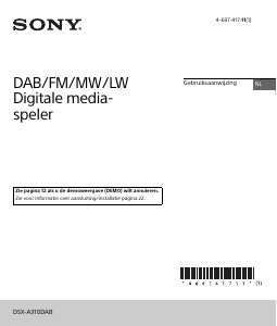 Handleiding Sony DSX-A310DAB Autoradio