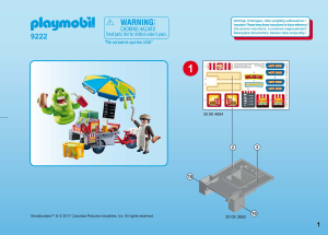 Manuale Playmobil set 9222 Ghostbusters Slimer e il carretto degli hot dog