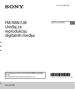 Priručnik Sony DSX-A400BT Radioprijamnik za automobil