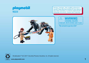 Manuál Playmobil set 9223 Ghostbusters Venkman a psi