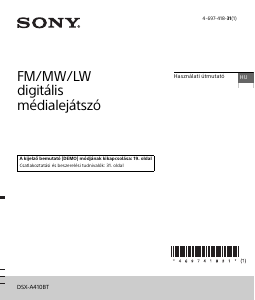 Használati útmutató Sony DSX-A410BT Autórádió