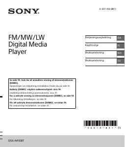 Käyttöohje Sony DSX-A410BT Autoradio