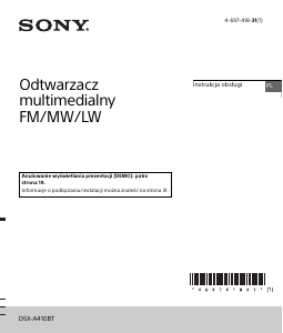 Instrukcja Sony DSX-A410BT Radio samochodowe