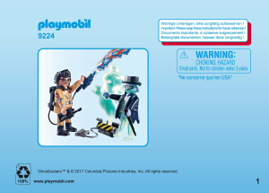 Manuál Playmobil set 9224 Ghostbusters Spengler a duch