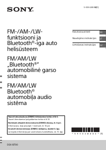 Vadovas Sony DSX-B700 Automobilio radijo imtuvas