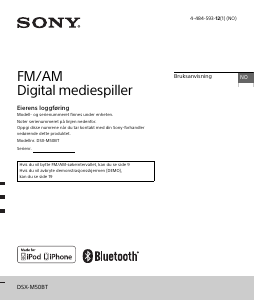 Bruksanvisning Sony DSX-M50BT Bilradio