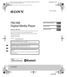 Käyttöohje Sony DSX-M50BT Autoradio