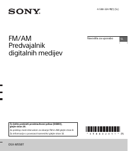 Priročnik Sony DSX-M55BT Avto radio