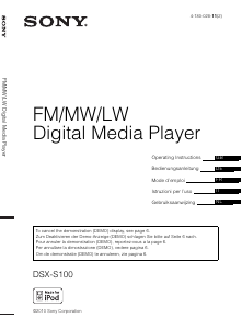 Manual Sony DSX-S100 Car Radio