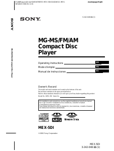 Manual de uso Sony MEX-5DI Radio para coche