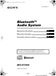 Manual de uso Sony MEX-BT2600 Radio para coche
