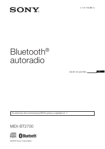 Priručnik Sony MEX-BT2700 Radioprijamnik za automobil