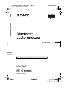 Használati útmutató Sony MEX-BT2800 Autórádió