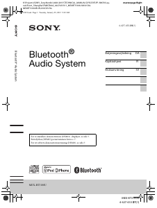 Brugsanvisning Sony MEX-BT3100U Bilradio