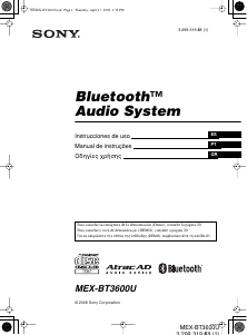 Manual de uso Sony MEX-BT3600U Radio para coche