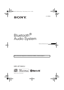 Manual de uso Sony MEX-BT3900U Radio para coche