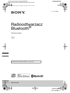 Instrukcja Sony MEX-BT4100U Radio samochodowe