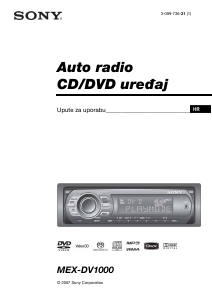 Priručnik Sony MEX-DV1000 Radioprijamnik za automobil