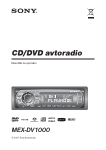 Priročnik Sony MEX-DV1000 Avto radio