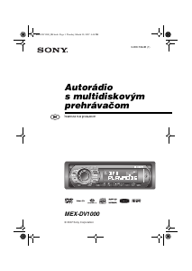 Návod Sony MEX-DV1000 Autorádio