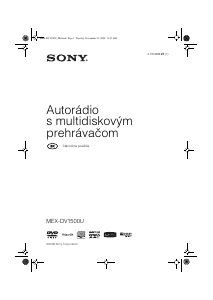 Návod Sony MEX-DV1500U Autorádio