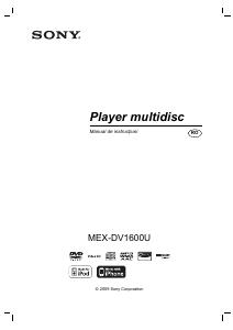 Manual Sony MEX-DV1600U Player auto